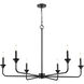 Herring 6 Light 42 inch Matte Black Chandelier Ceiling Light